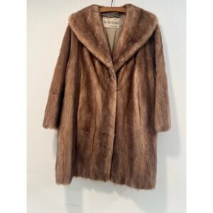 1970s Stunning Mink Fur Coat by Richard Donald Furs Medium Large JL